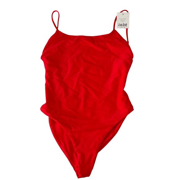 JADE SWIM Trophy One Piece Bikini in Lava NWT SMALL - Picture 5 of 8